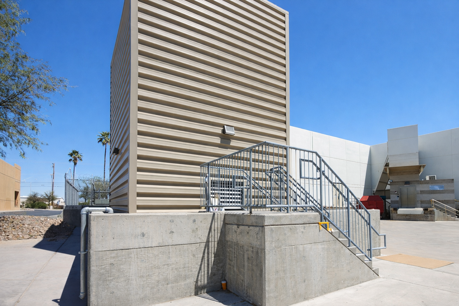 Completed exterior liquid nitrogen tank enclosure